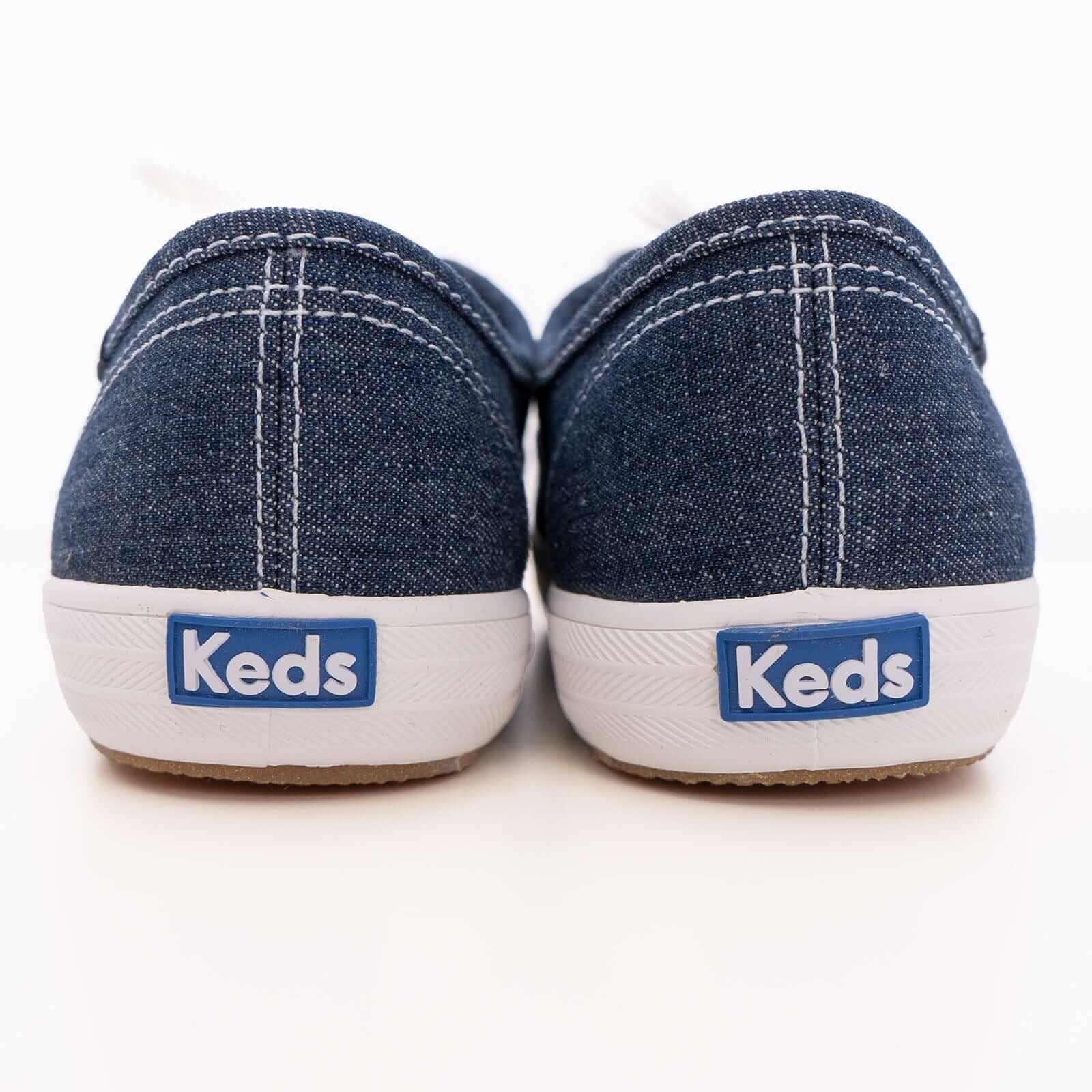 Keds Eco Blue Denim Canvas Lightweight Comfortable Trainers For Women - Blue - UK 3.5 - Sustainable Everyday Sneakers