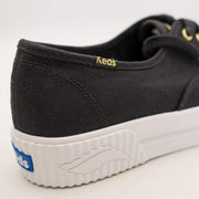 Keds Shoes Triple Black Organic Cotton Platform Trainers - Quality Brands Outlet