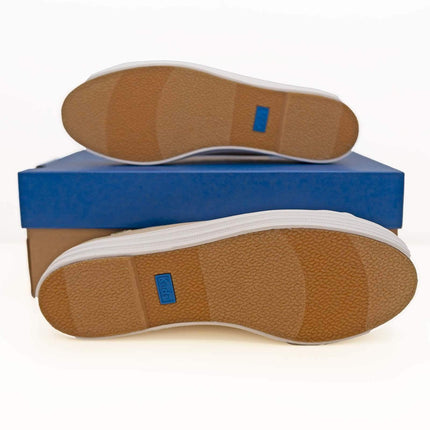Keds Shoes Triple Kick Gold Metallic Canvas Trainers - Quality Brands Outlet