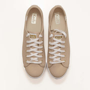 Keds Shoes Triple Kick Gold Metallic Canvas Trainers - Quality Brands Outlet