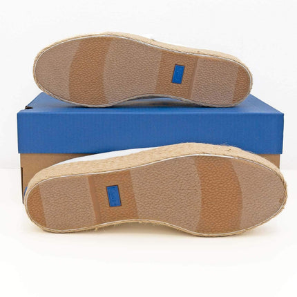 Keds Shoes Triple Kick White Jute Canvas Trainers-Quality Brands Outlet-