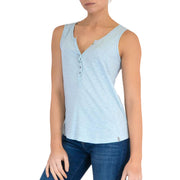 White Stuff Vest Sleeveless Button Up Cotton Jersey Cami Top - Quality Brands Outlet