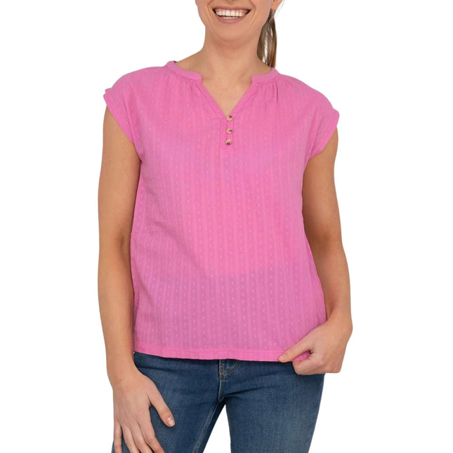 White Stuff Sleeveless Pink Vest Cotton Tops-Quality Brands Outlet-