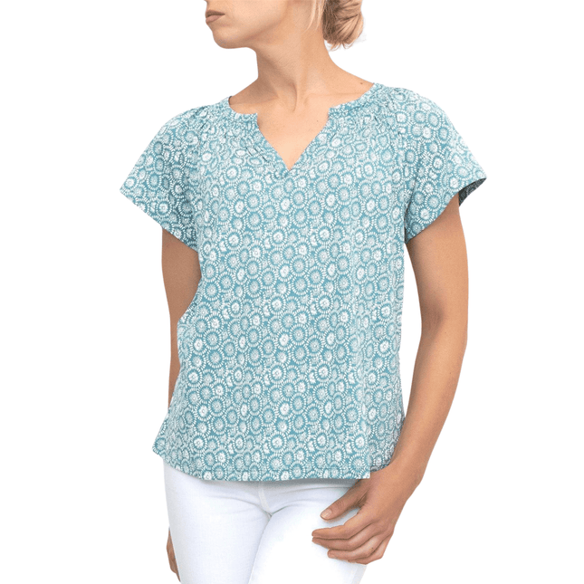 White Stuff Jemima Floral Print Short Sleeve Relaxed Jersey Summer Tops-Quality Brands Outlet-