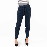 Next Women's Trousers Navy / Regular / 14 Next Navy Tapered Crop Relaxed Trousers