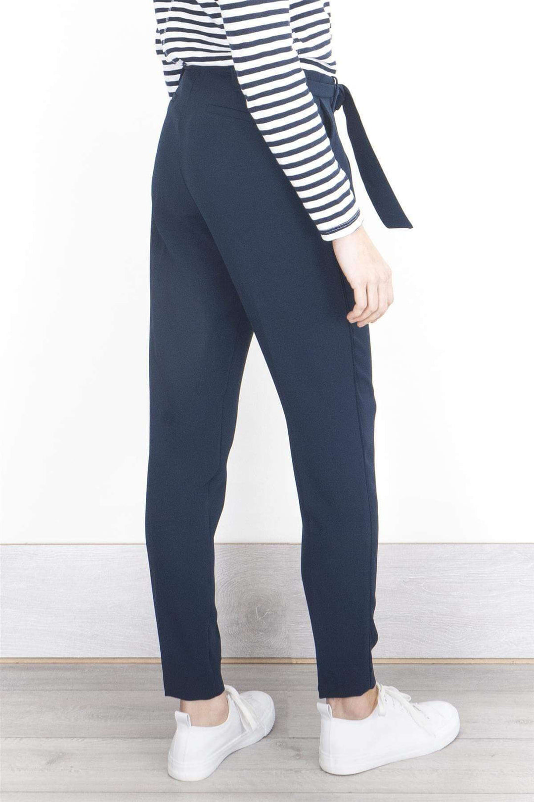 Navy cropped trousers next discount