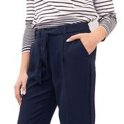 Next Women's Trousers Next Navy Tapered Crop Relaxed Trousers