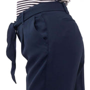 Next Women's Trousers Next Navy Tapered Crop Relaxed Trousers