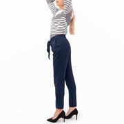 Next Women's Trousers Next Navy Tapered Crop Relaxed Trousers